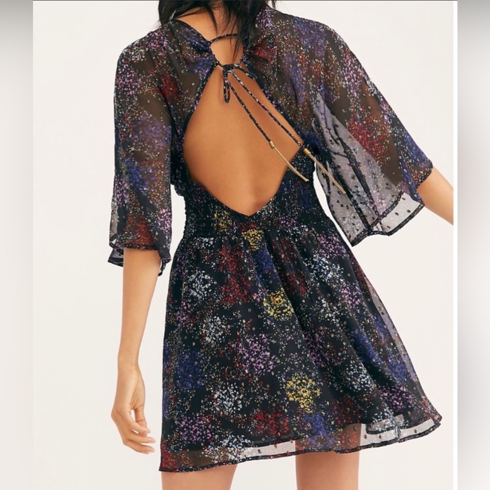 Free People! Anna Mini Chiffon Dress NWT! - Picture 2 of 10